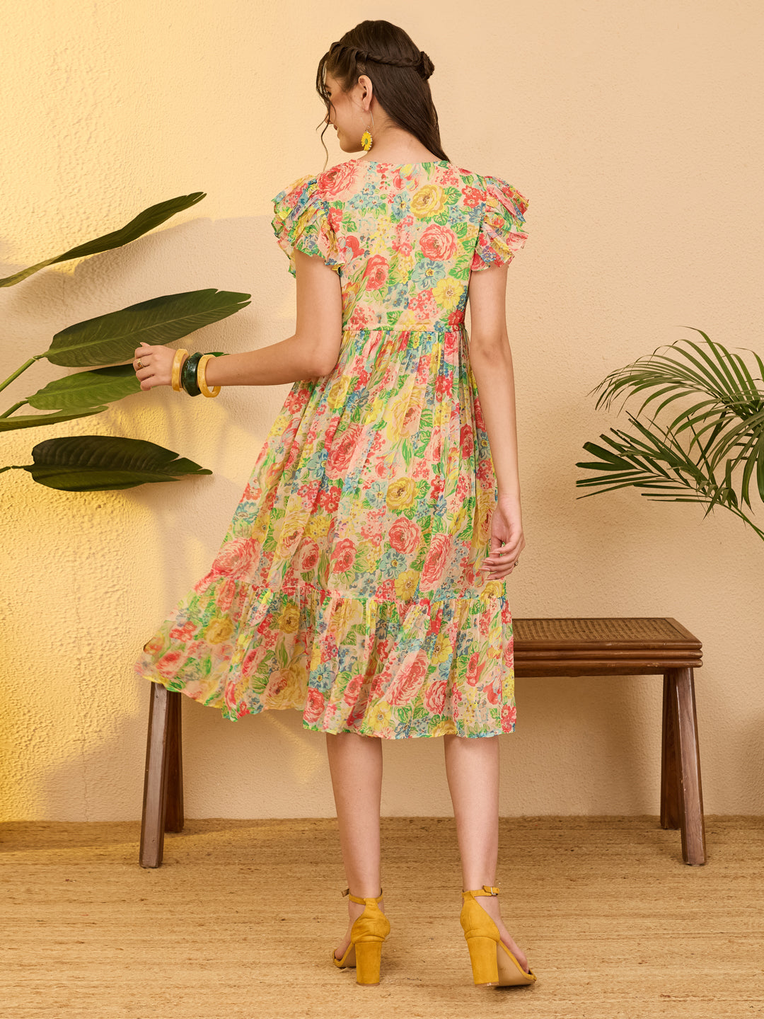 Multicolor Midi Dress