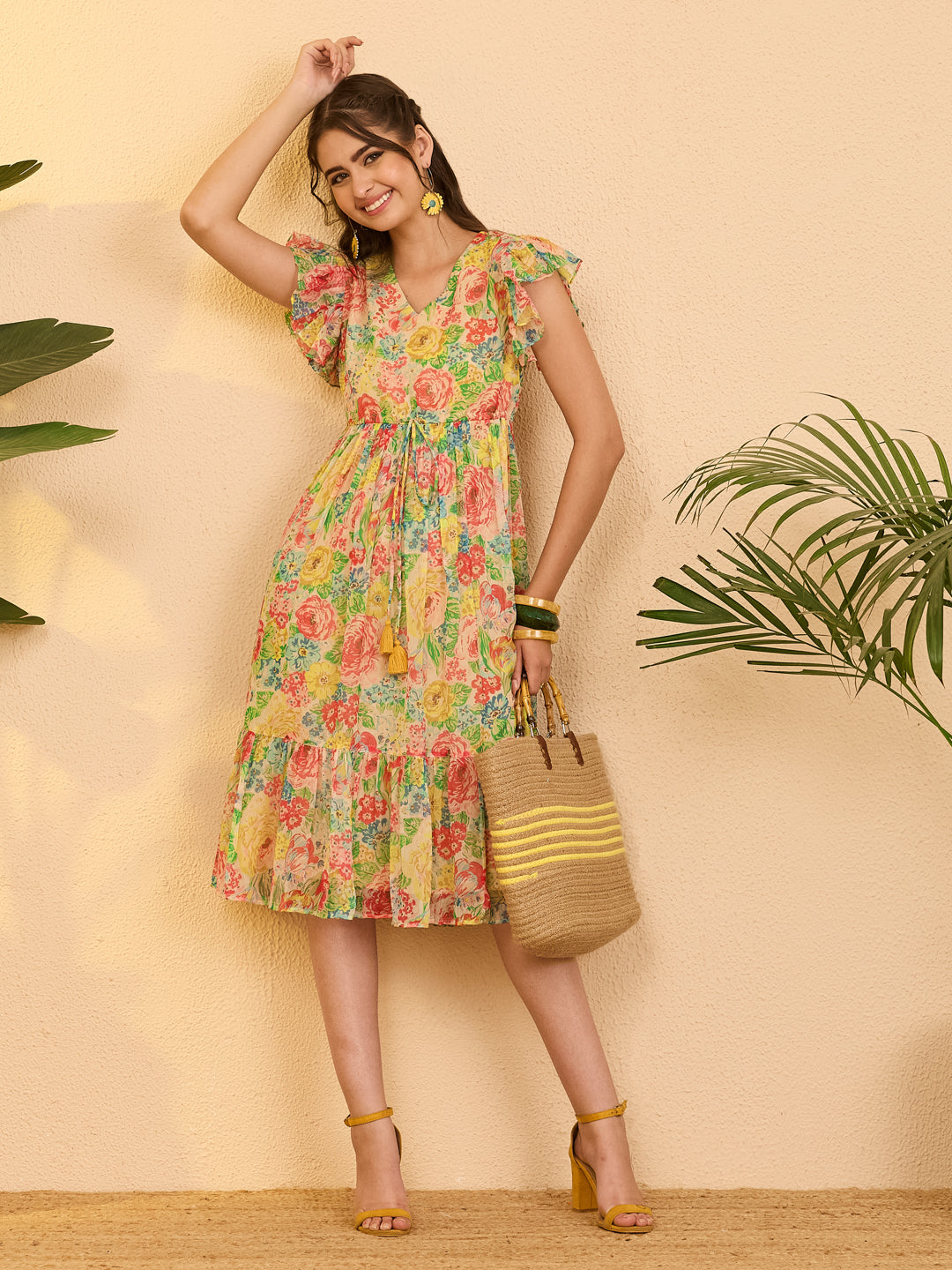 Multicolor Midi Dress