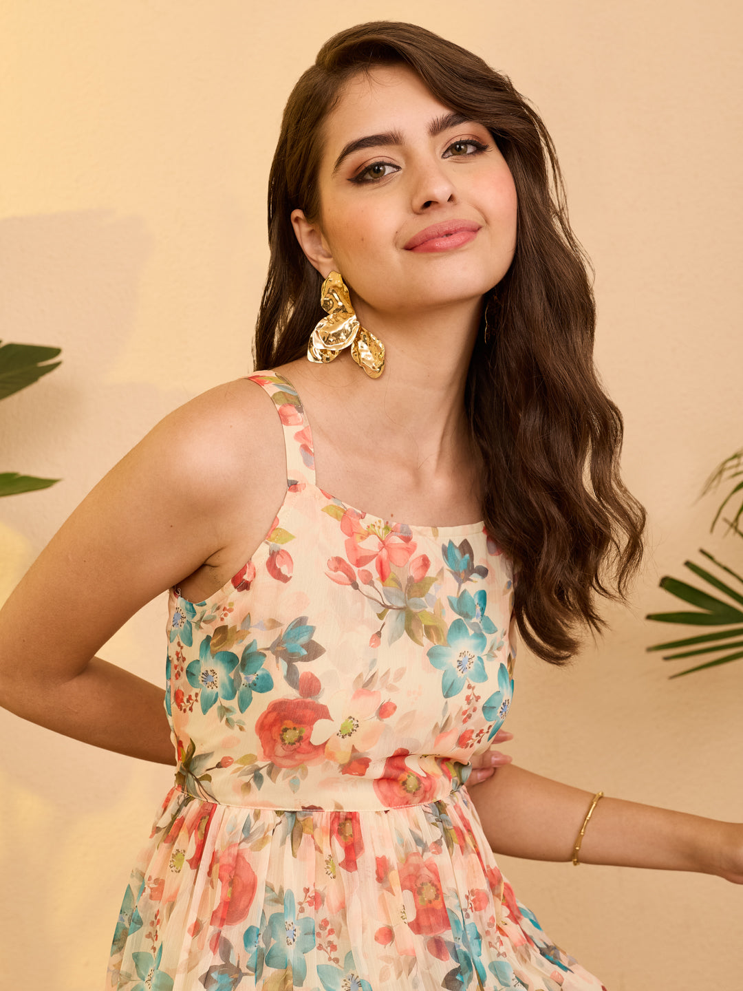 Beige Midi Dress