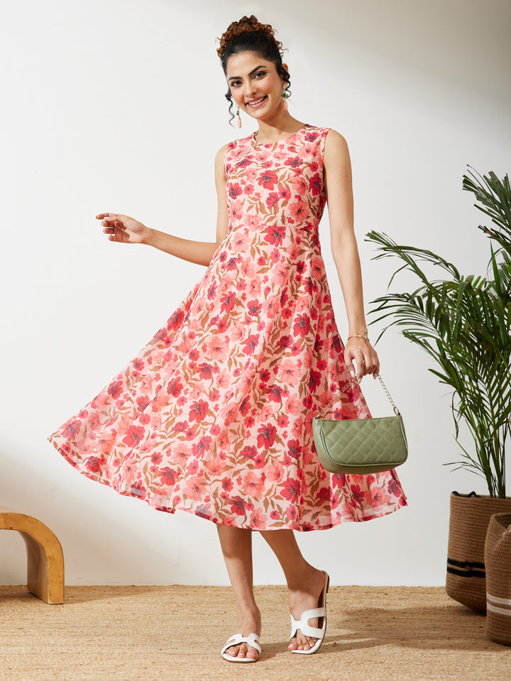 Pink Midi Dress