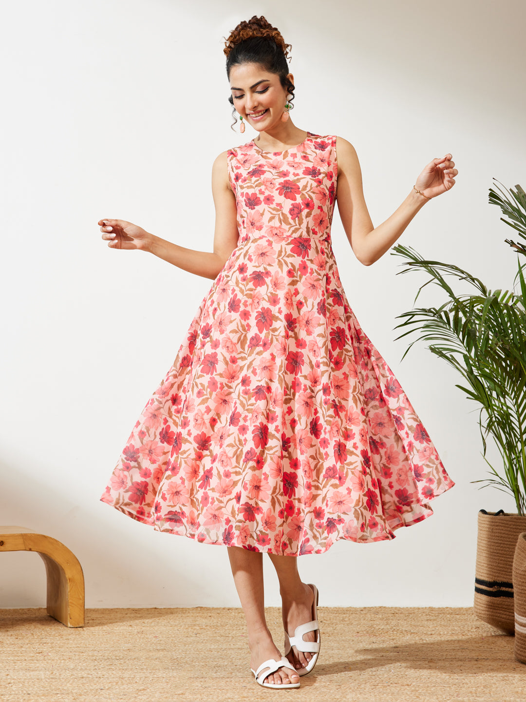 Pink Midi Dress