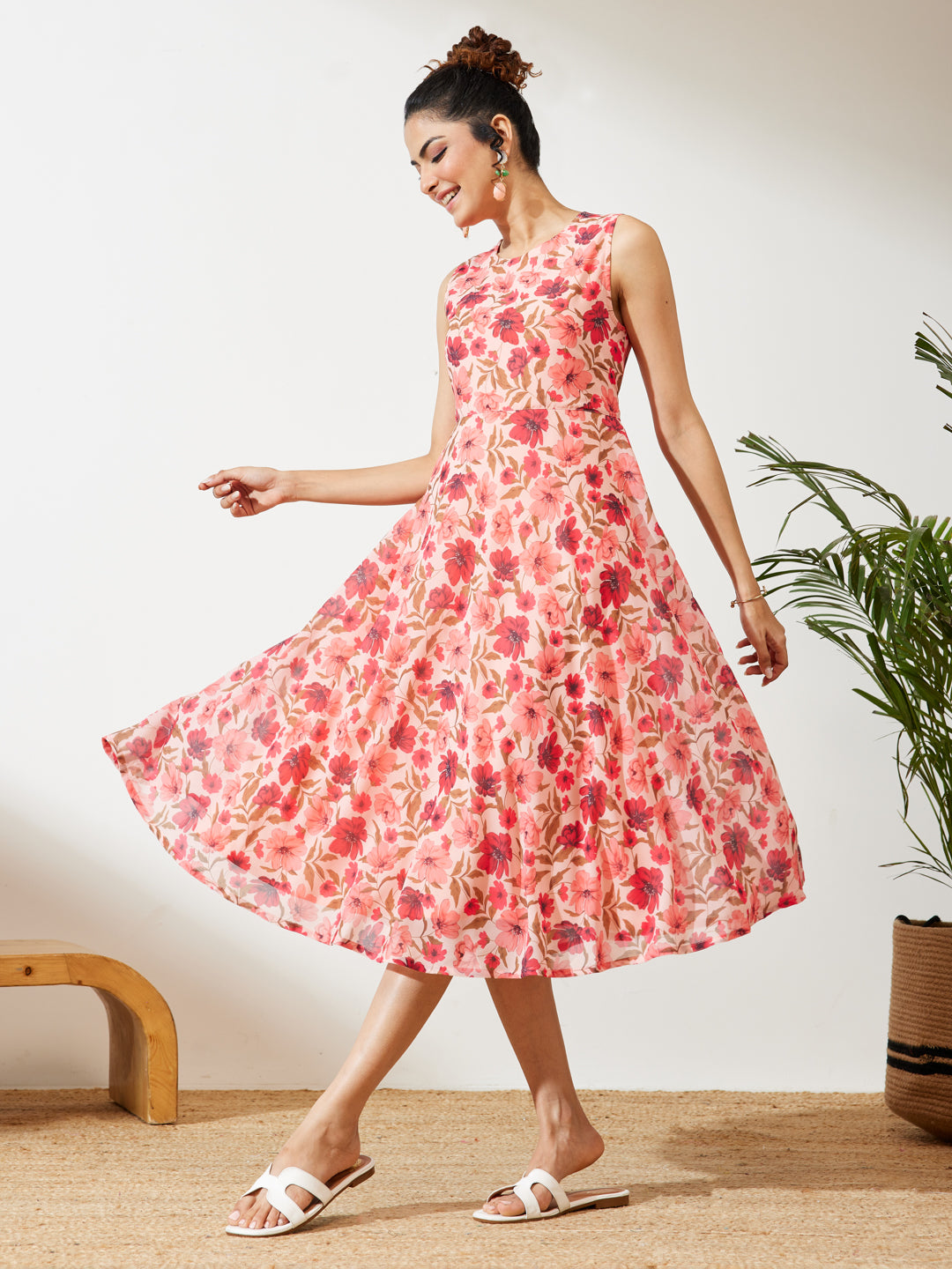 Pink Midi Dress