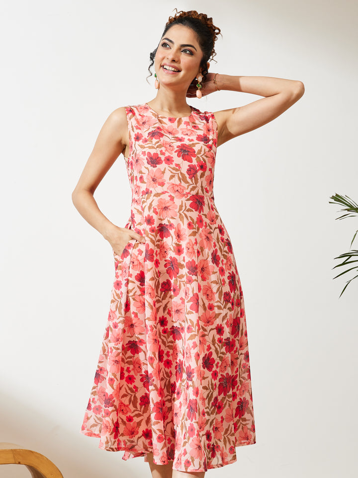Pink Midi Dress
