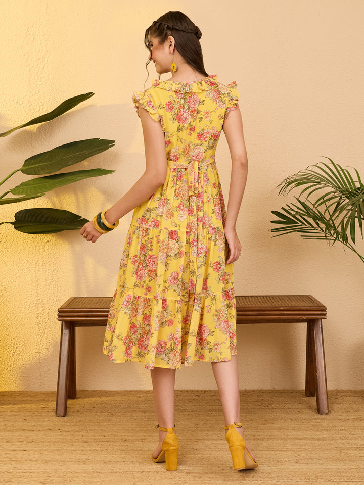 Yellow Midi Dress