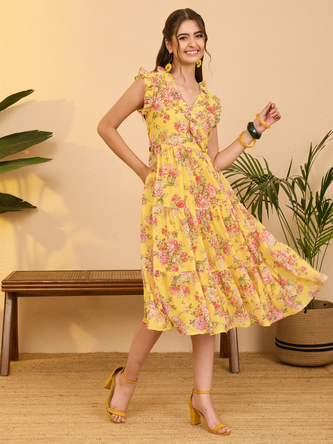 Yellow Midi Dress