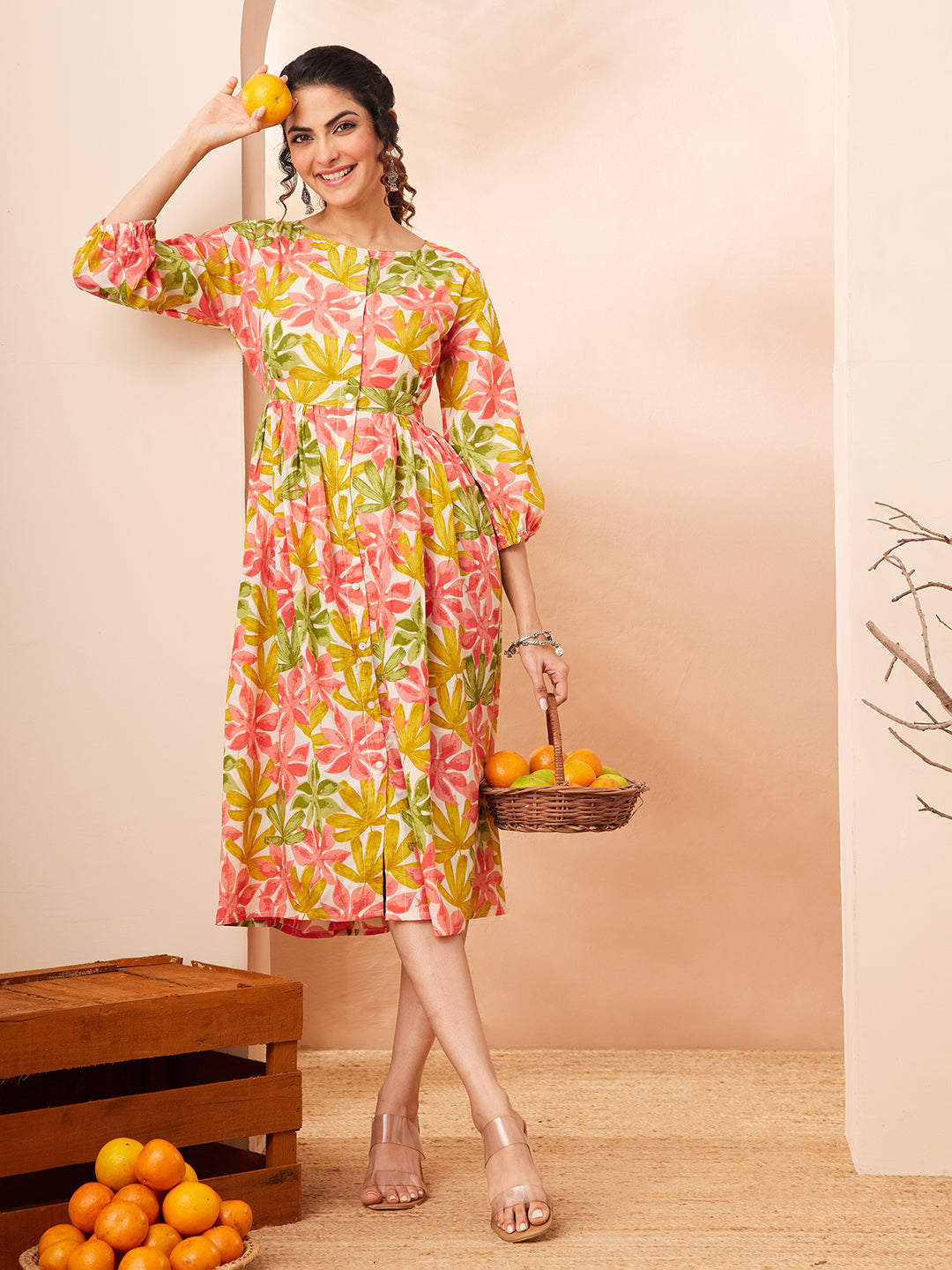Multicolor Midi Dress