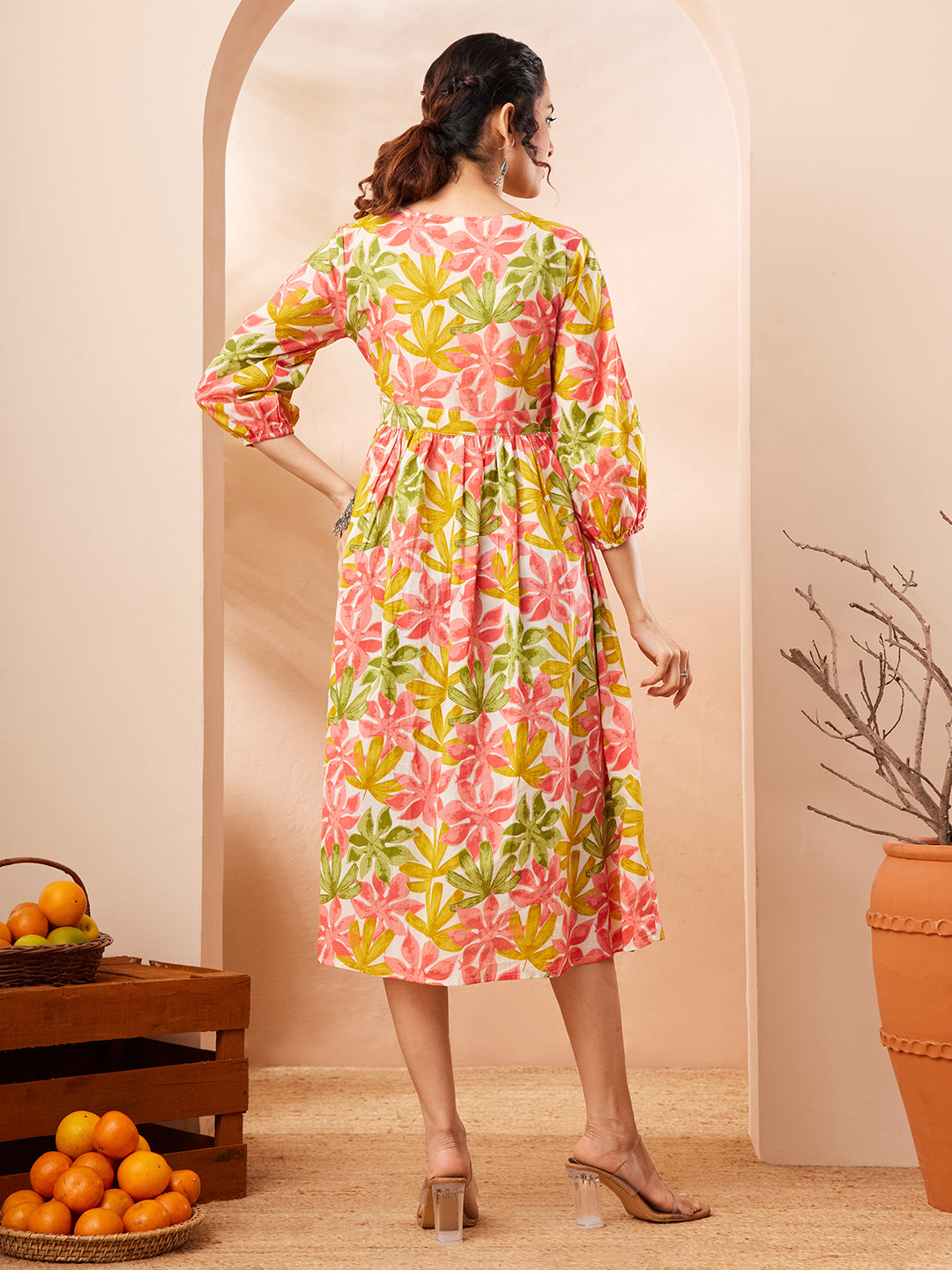 Multicolor Midi Dress