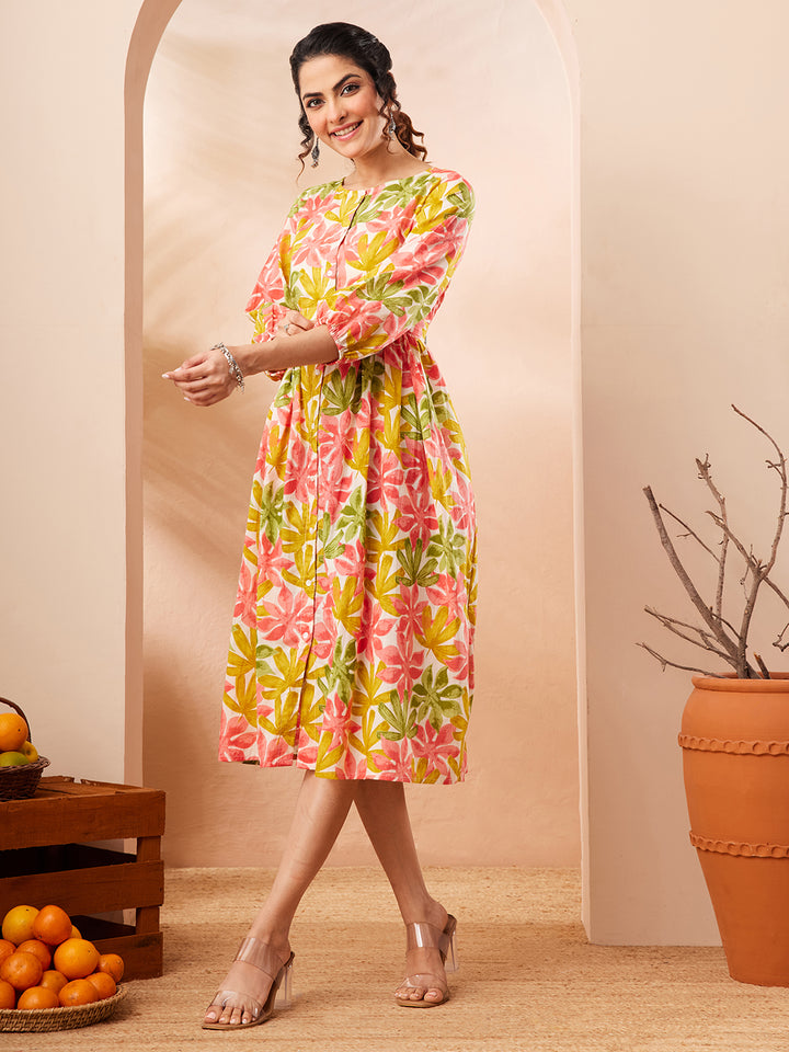 Multicolor Midi Dress