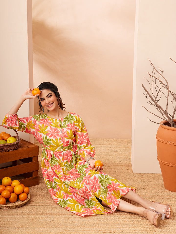 Multicolor Midi Dress