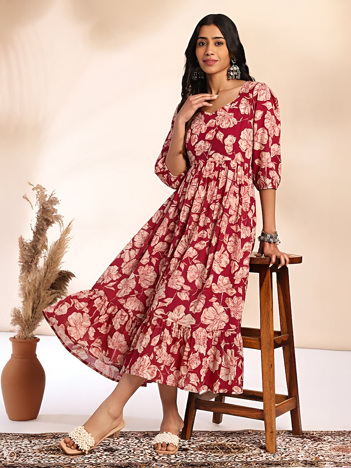 Pink Midi Dress