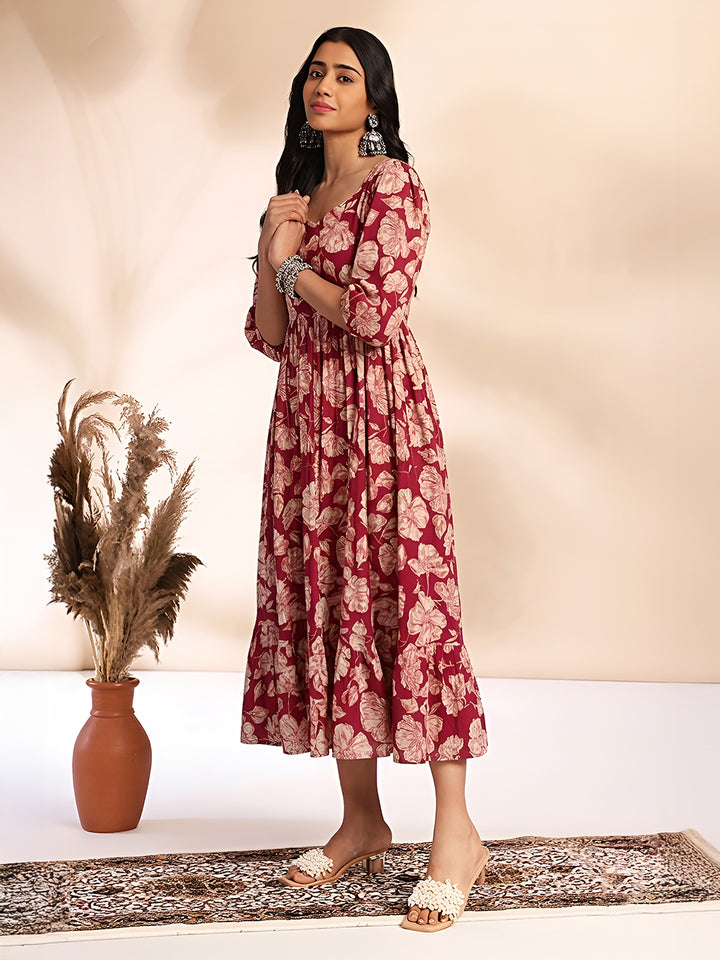 Pink Midi Dress