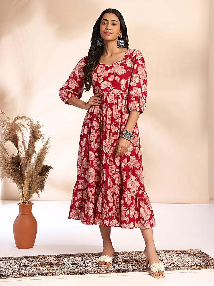 Pink Midi Dress