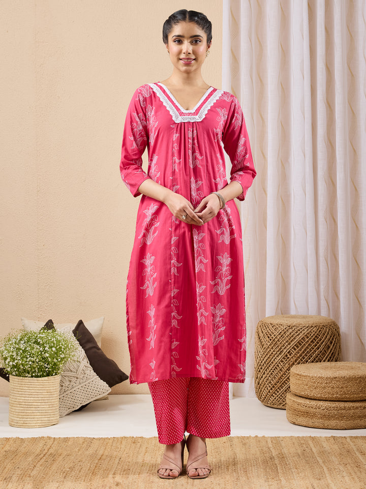 Pink 2-Piece Kurta Set