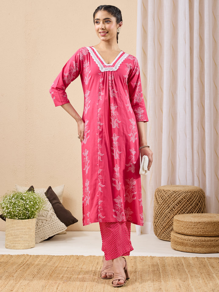 Pink 2-Piece Kurta Set