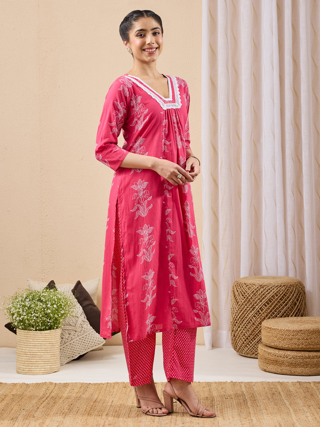 Pink 2-Piece Kurta Set