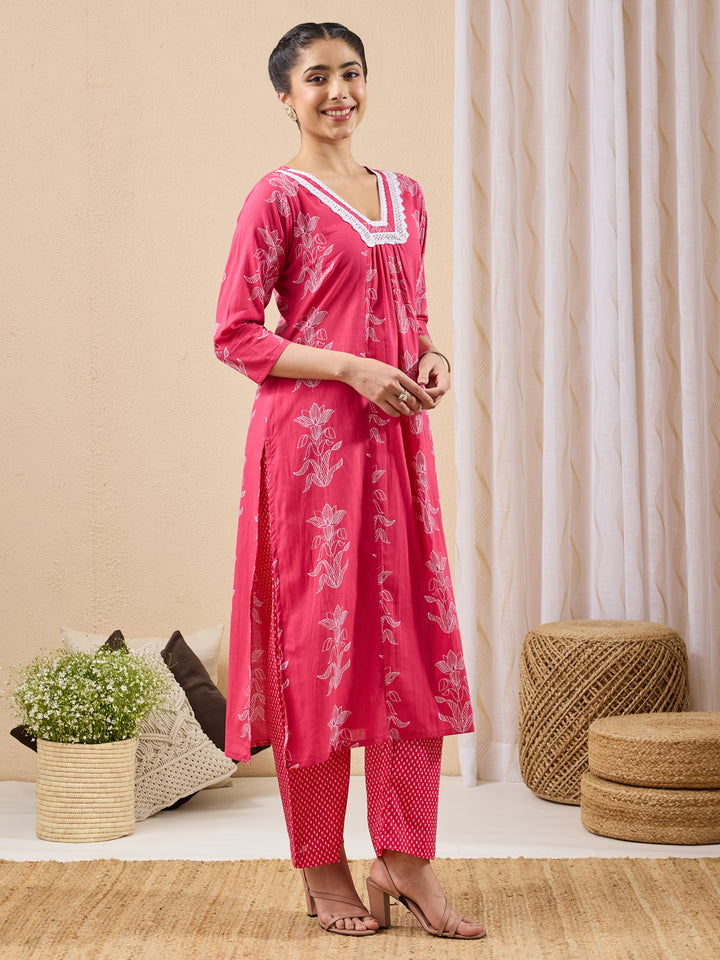 Pink 2-Piece Kurta Set