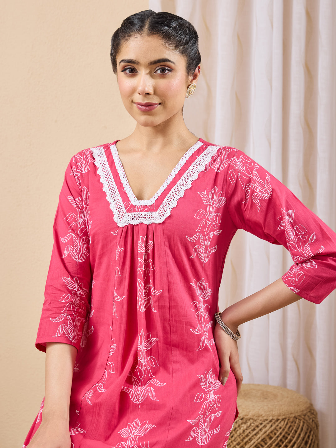 Pink 2-Piece Kurta Set