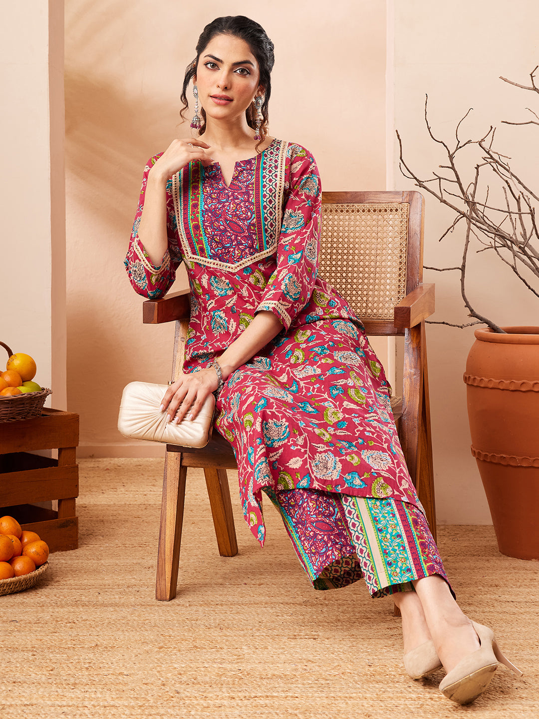 Pink 2-Piece Kurta Set