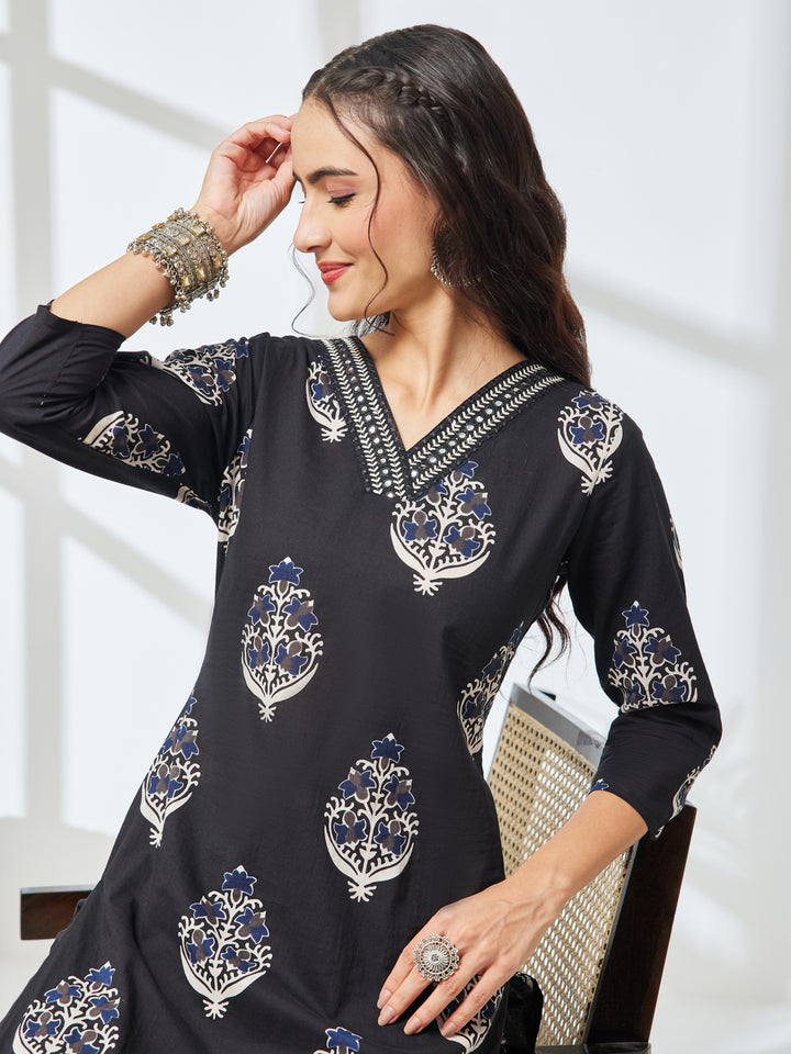 Black 2-Piece Kurta Set