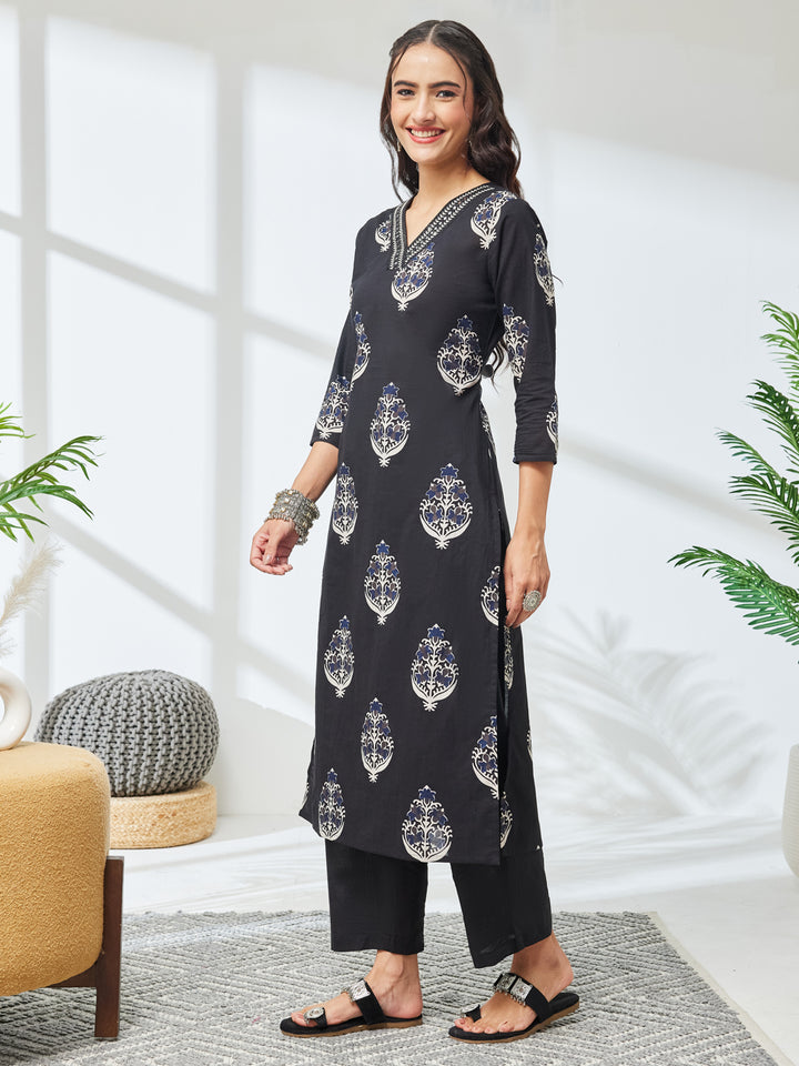 Black 2-Piece Kurta Set