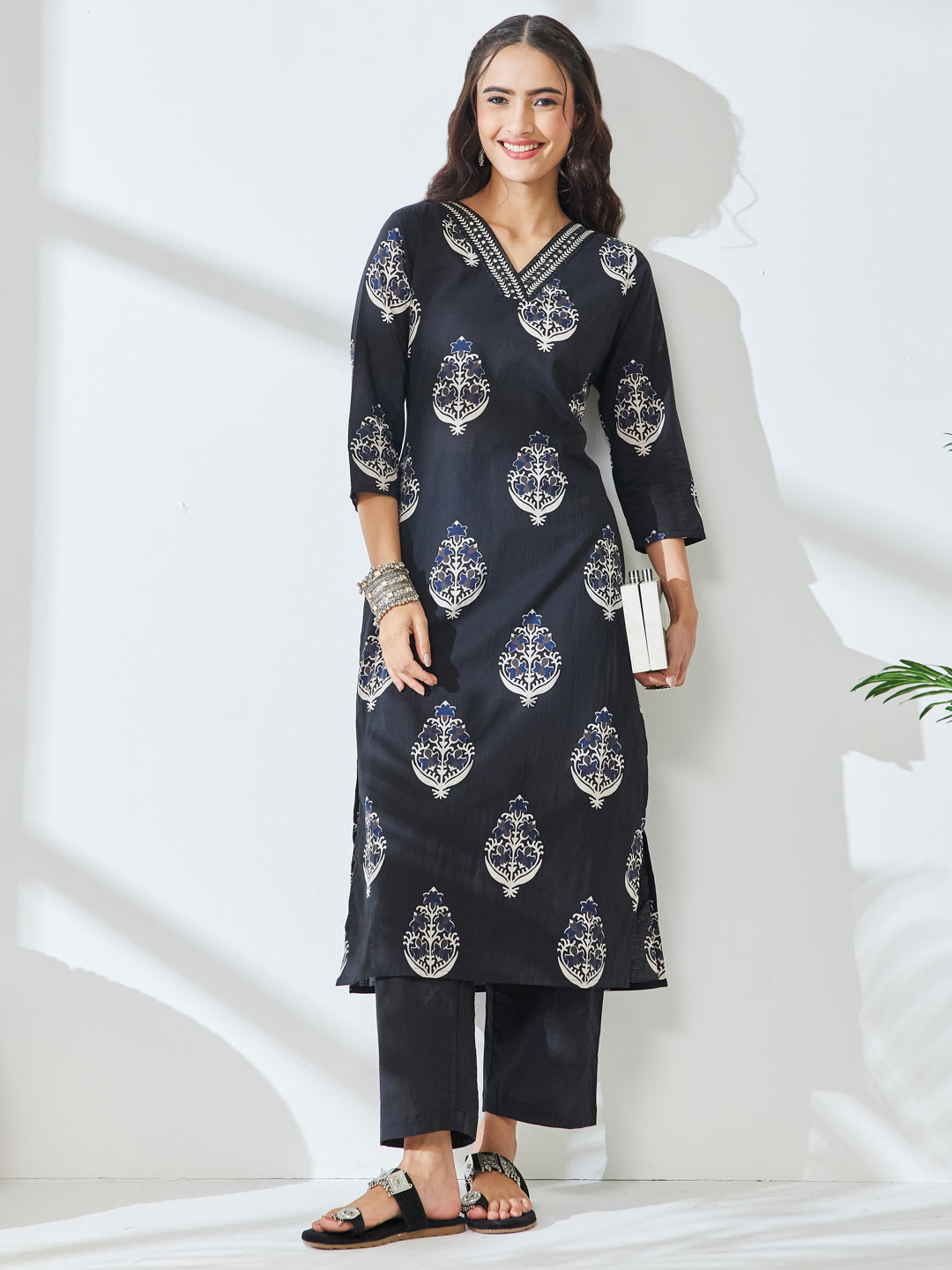 Black 2-Piece Kurta Set