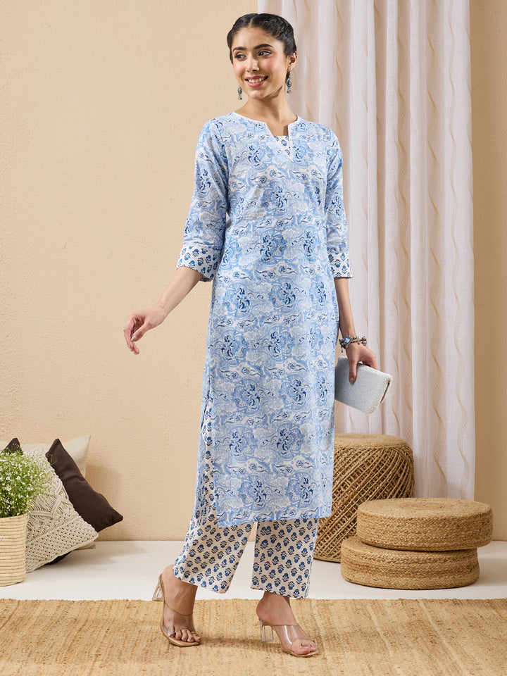 Blue 2-Piece Kurta Set
