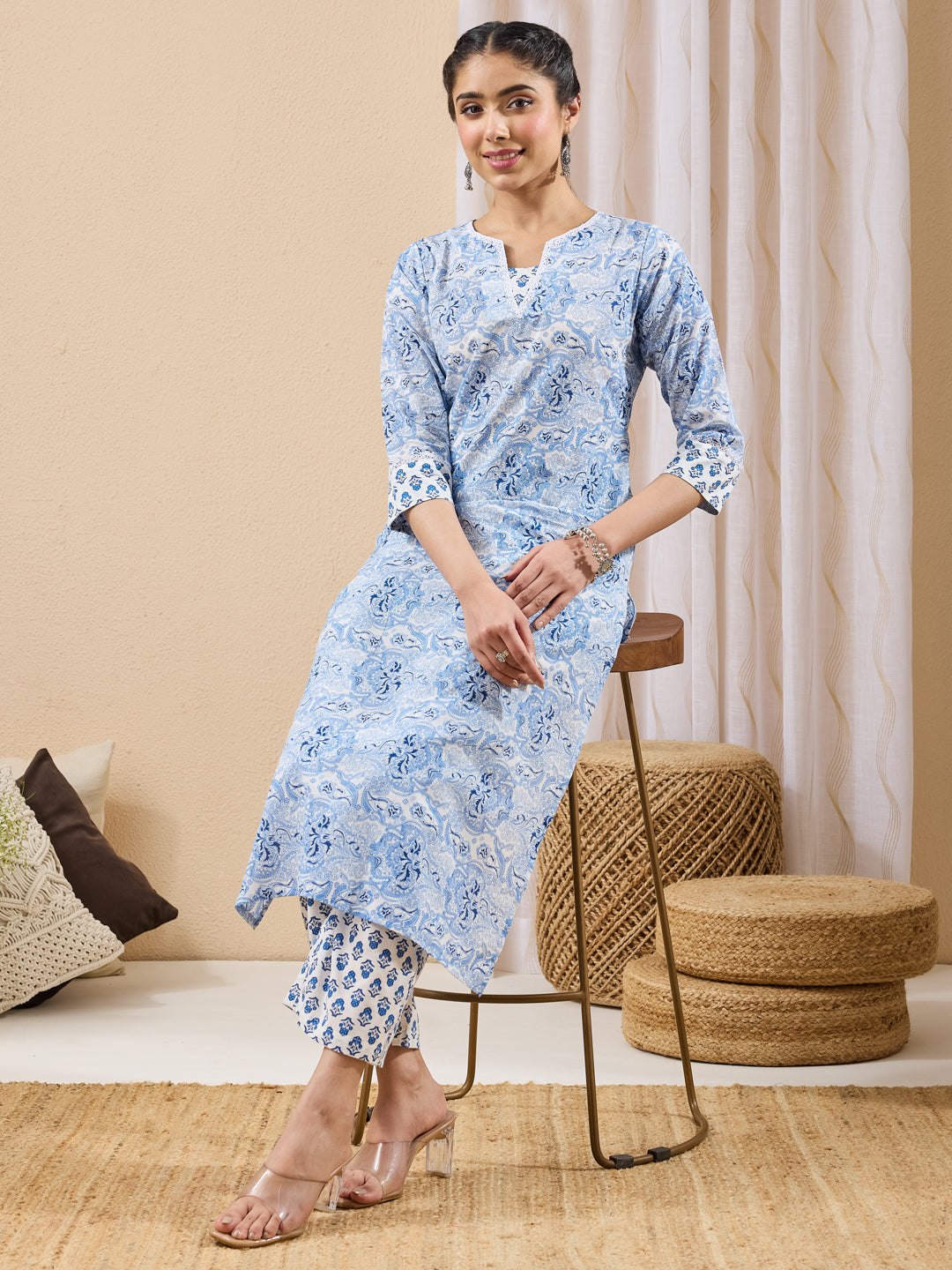 Blue 2-Piece Kurta Set