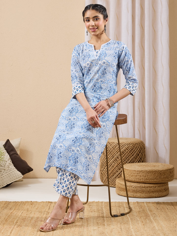Blue 2-Piece Kurta Set