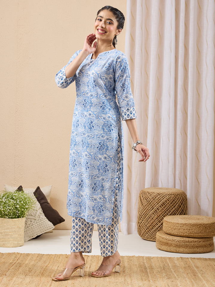 Blue 2-Piece Kurta Set