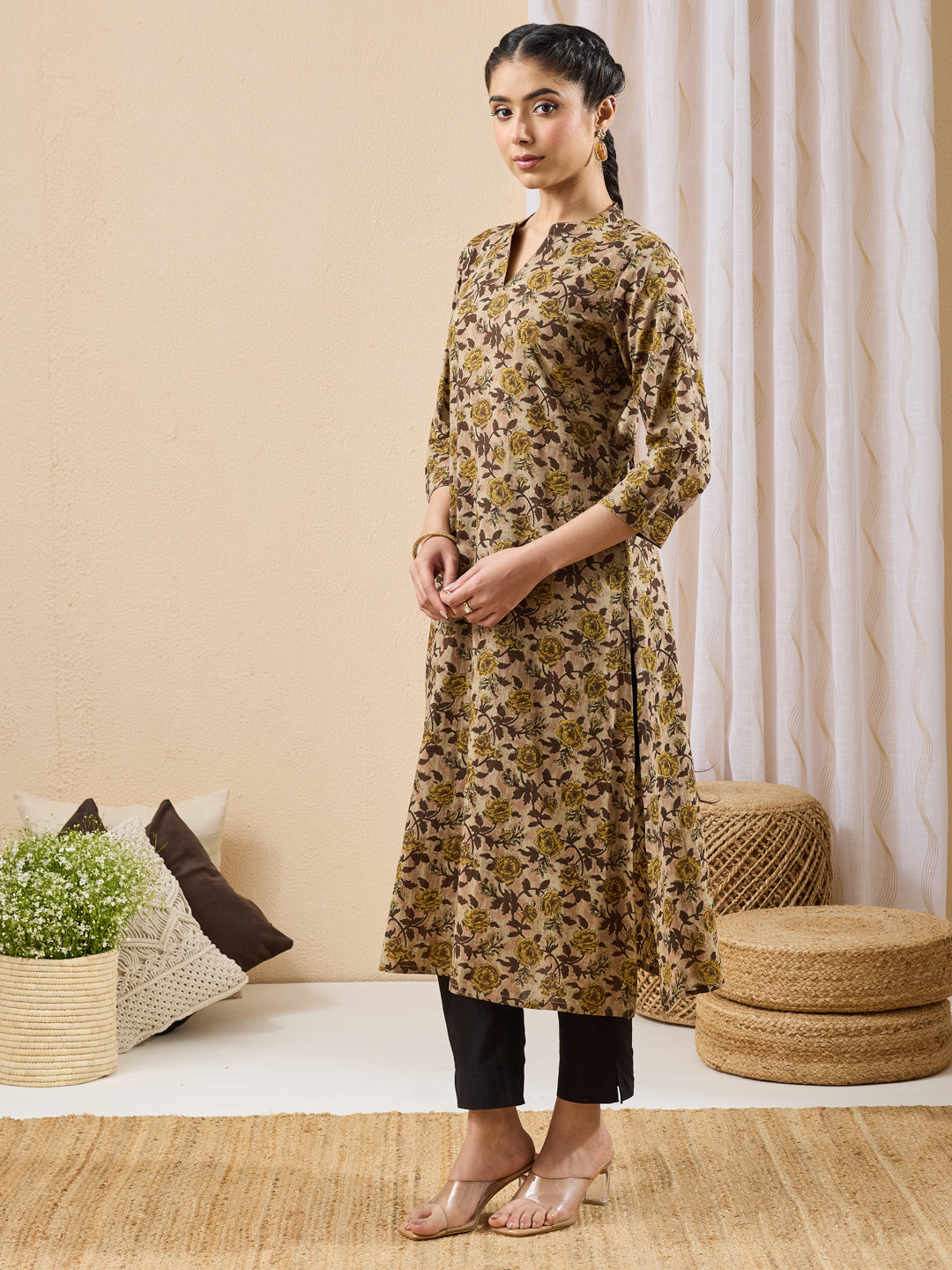 Brown Kurta