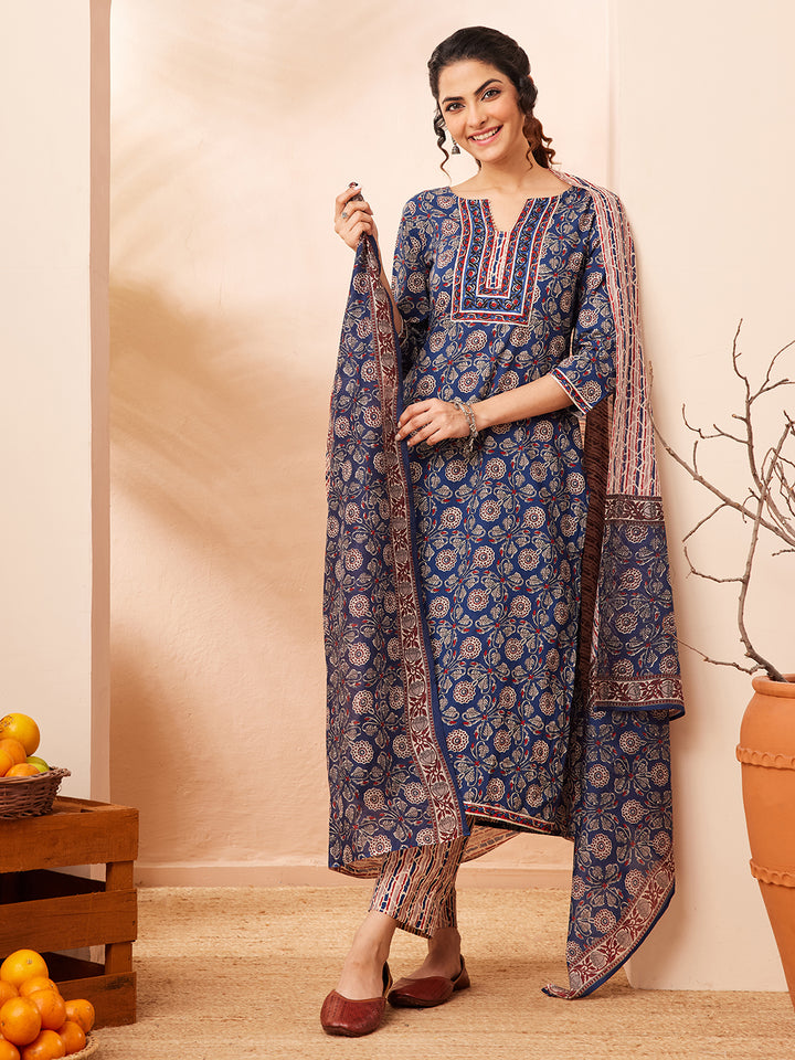 Blue 3-Piece Kurta Set