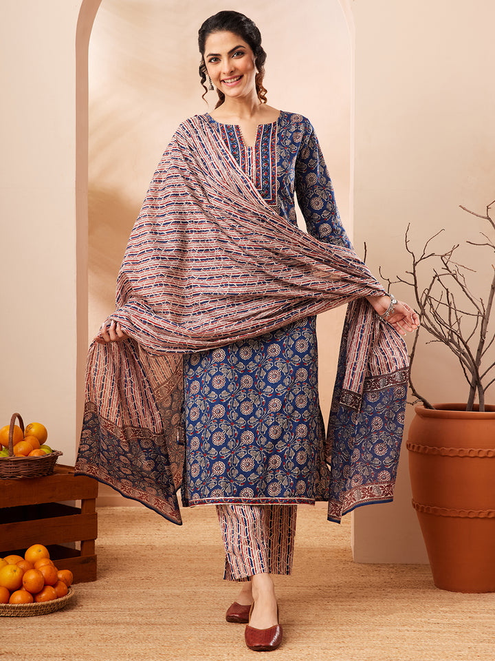 Blue 3-Piece Kurta Set