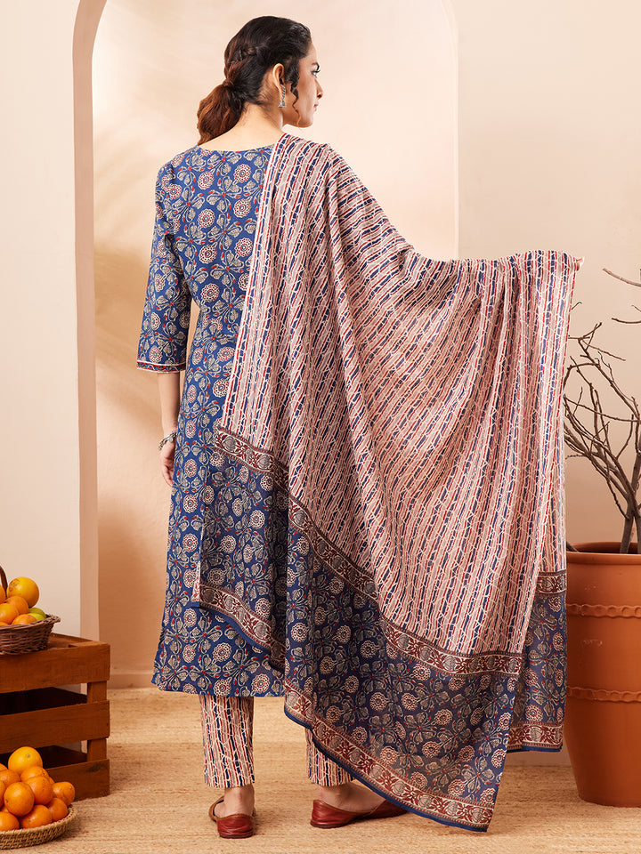 Blue 3-Piece Kurta Set