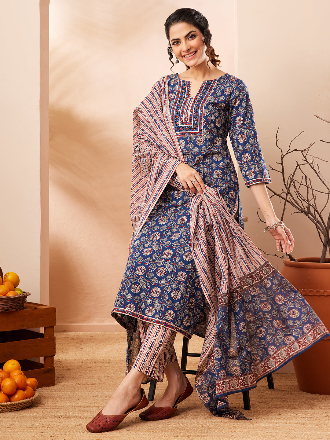 Blue 3-Piece Kurta Set
