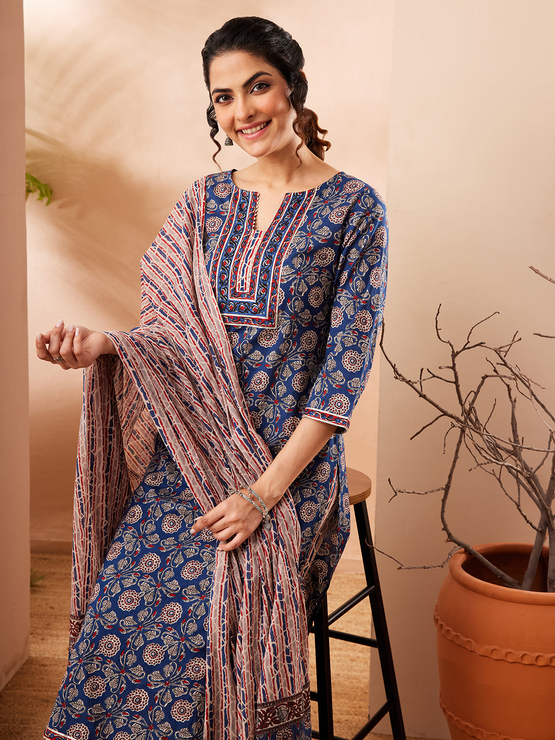 Blue 3-Piece Kurta Set