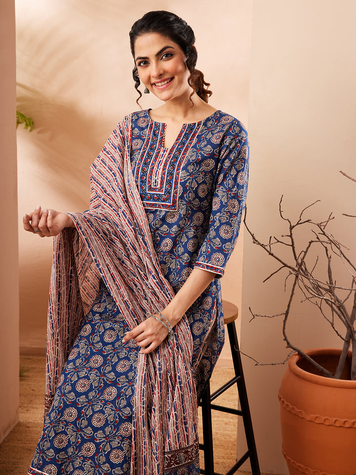 Blue 3-Piece Kurta Set