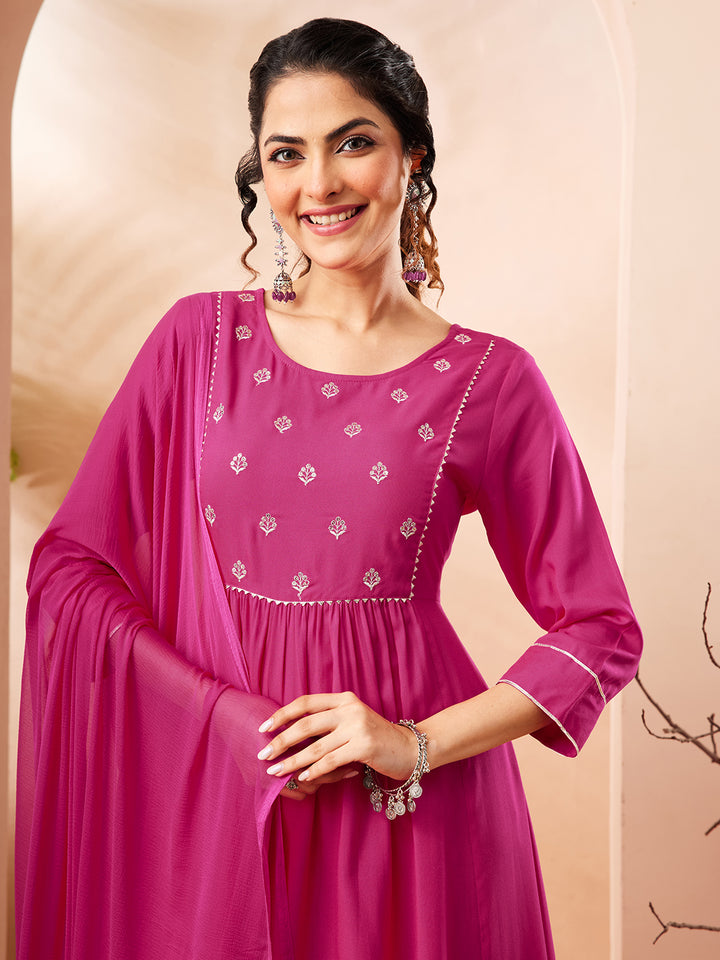 Pink 3-Piece Kurta Set