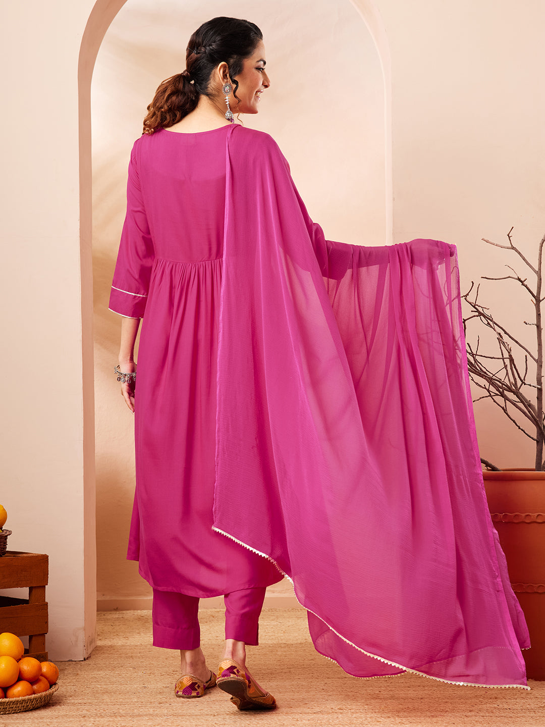 Pink 3-Piece Kurta Set