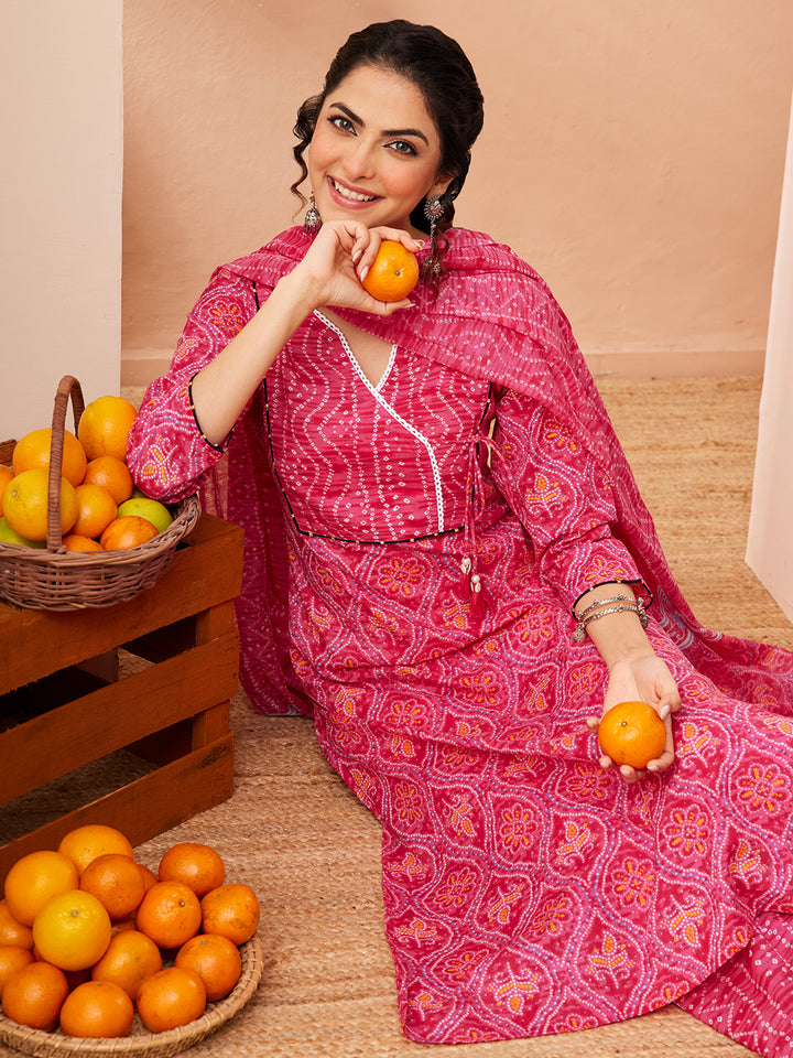 Pink 3-Piece Kurta Set