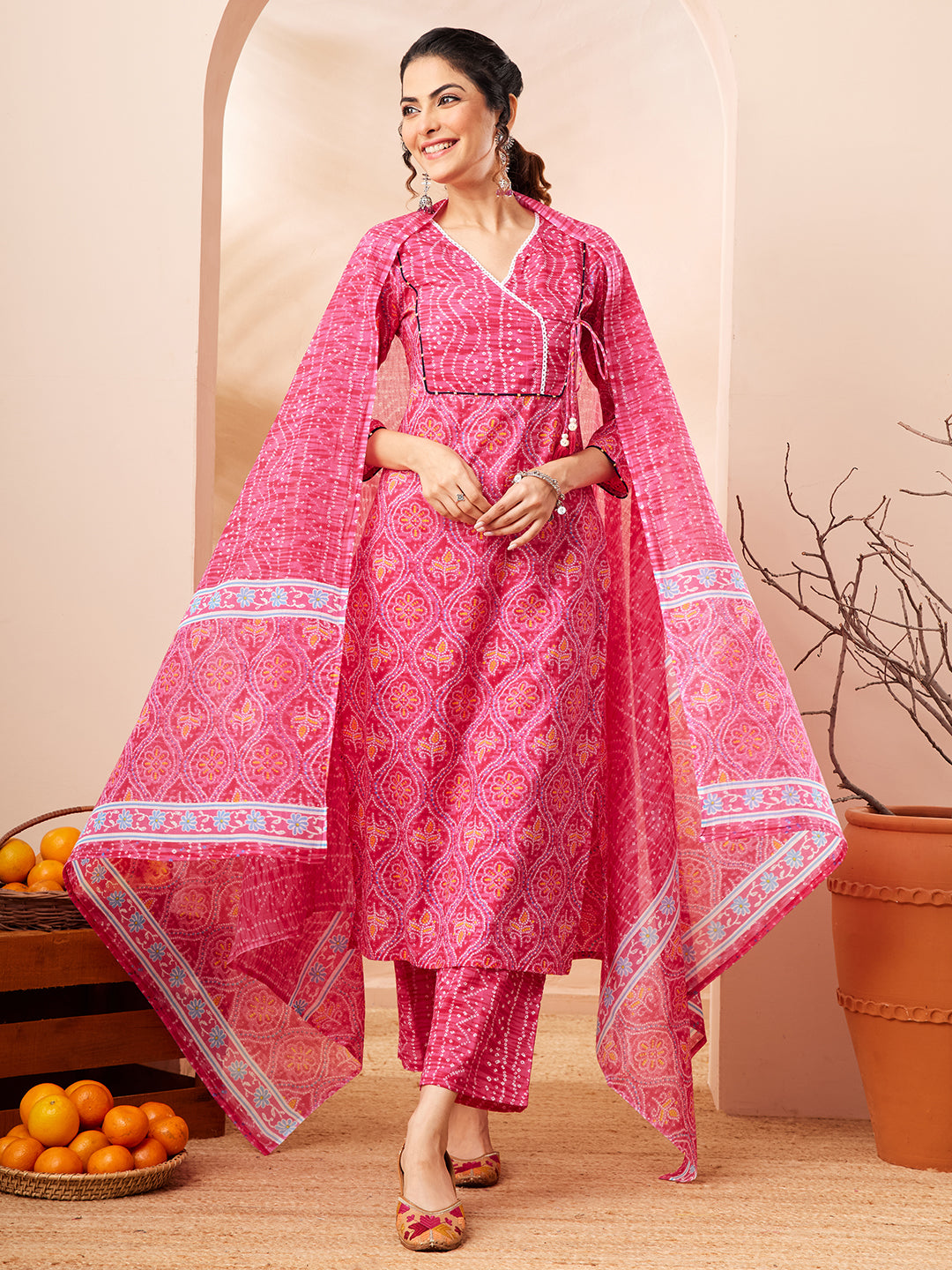 Pink 3-Piece Kurta Set