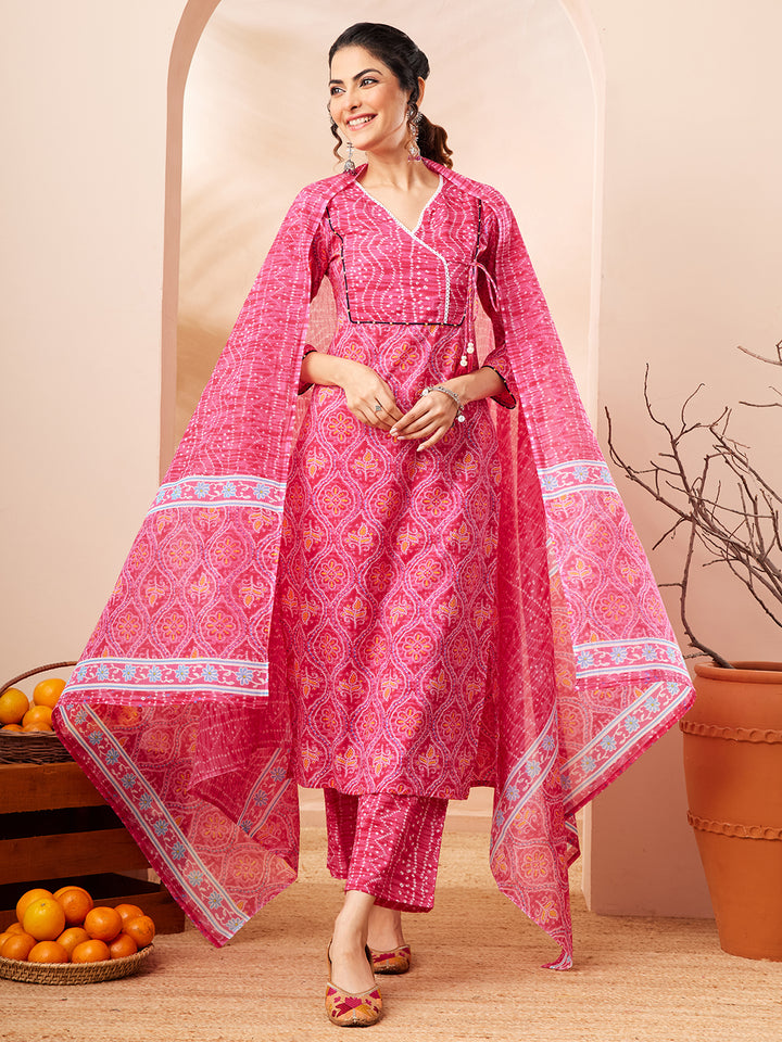 Pink 3-Piece Kurta Set
