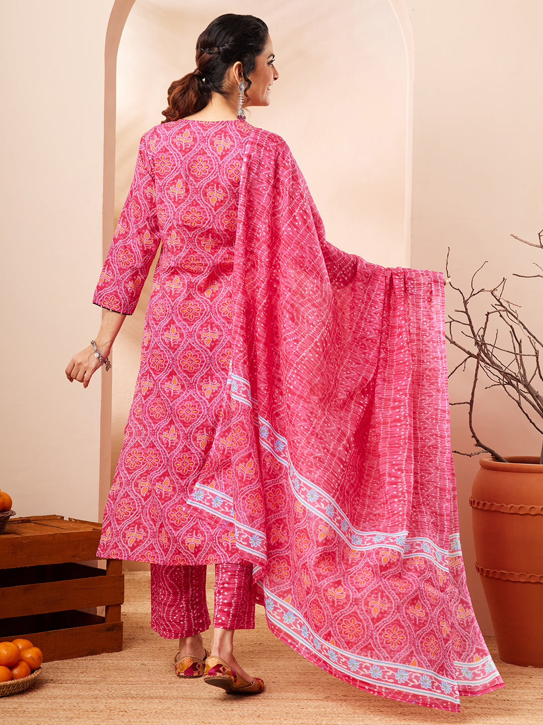 Pink 3-Piece Kurta Set