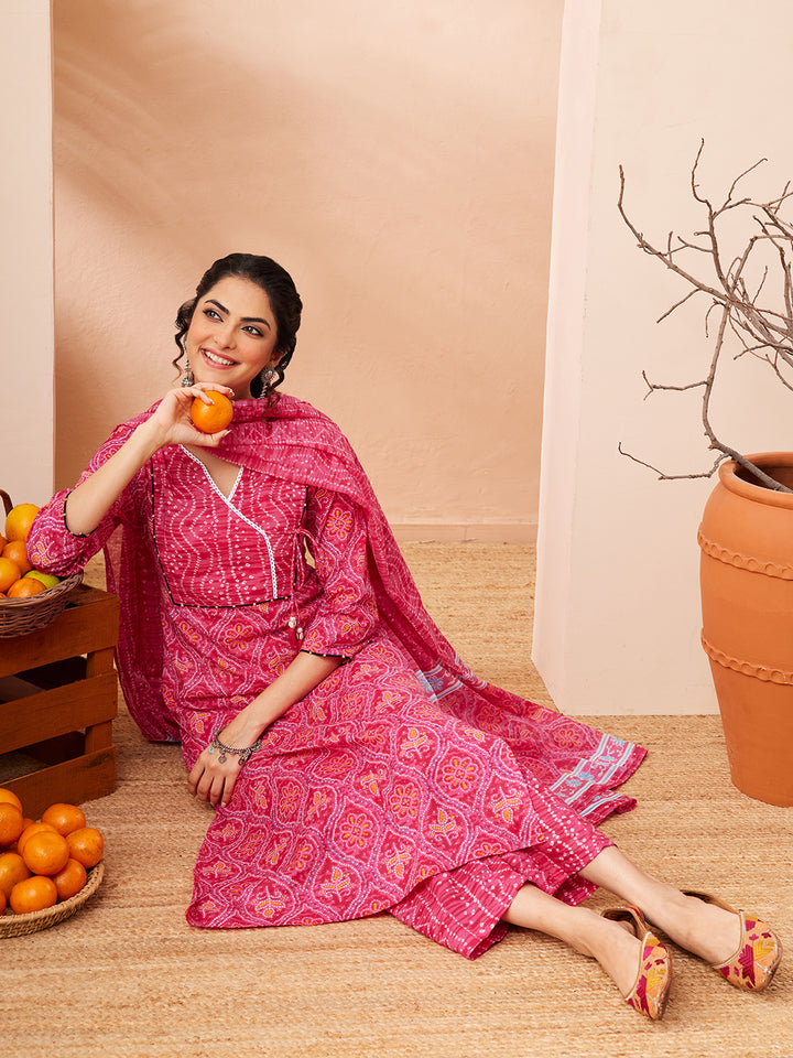 Pink 3-Piece Kurta Set