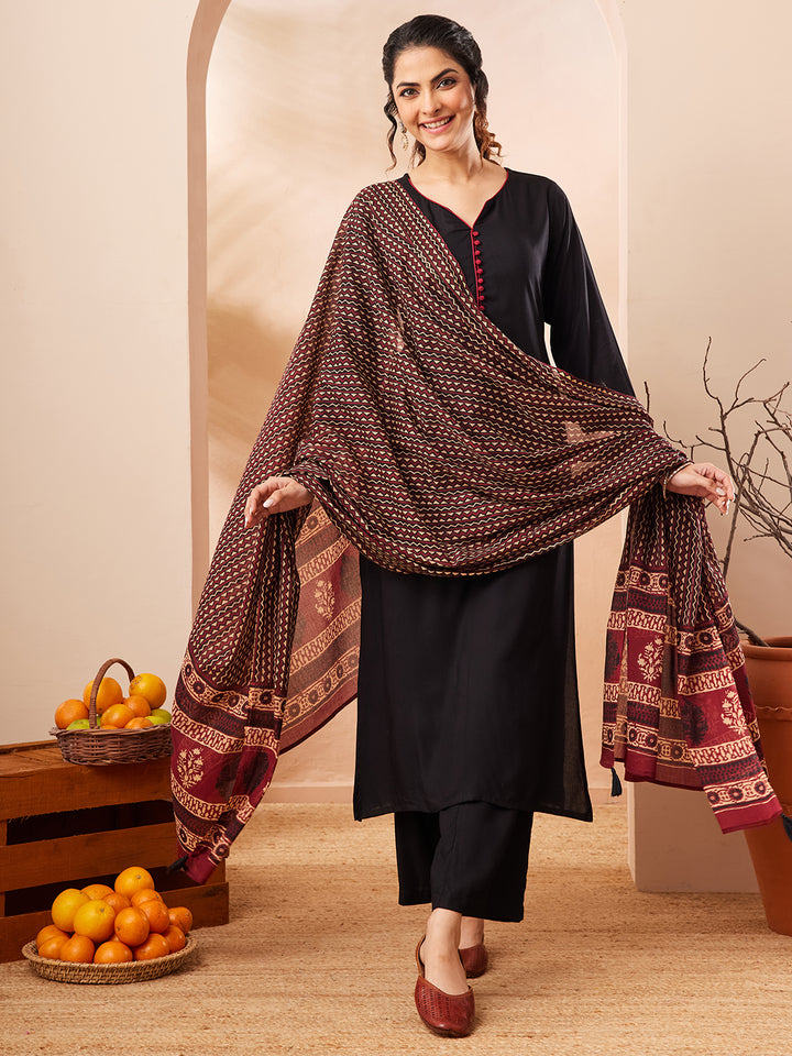 Black 3-Piece Kurta Set