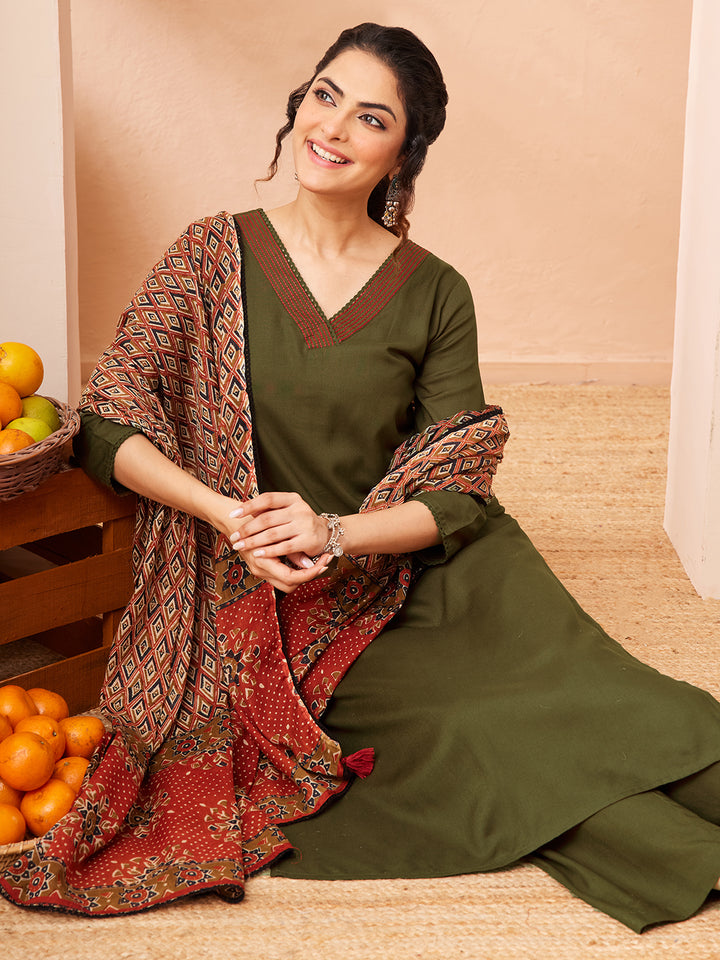 Green 3-Piece Kurta Set