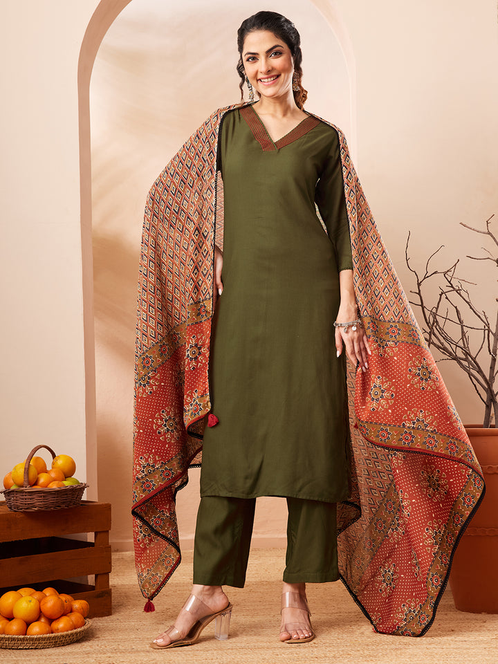Green 3-Piece Kurta Set
