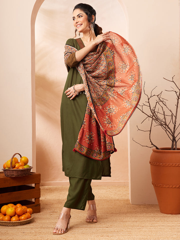 Green 3-Piece Kurta Set