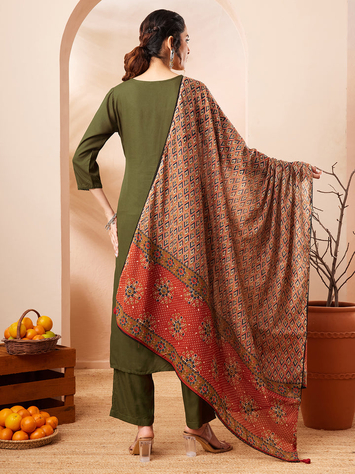 Green 3-Piece Kurta Set