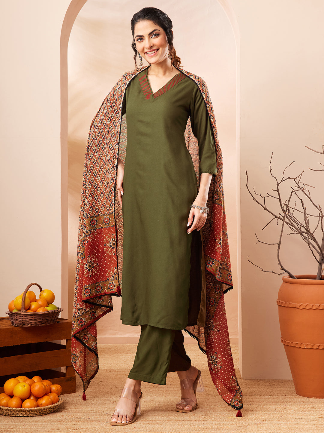 Green 3-Piece Kurta Set
