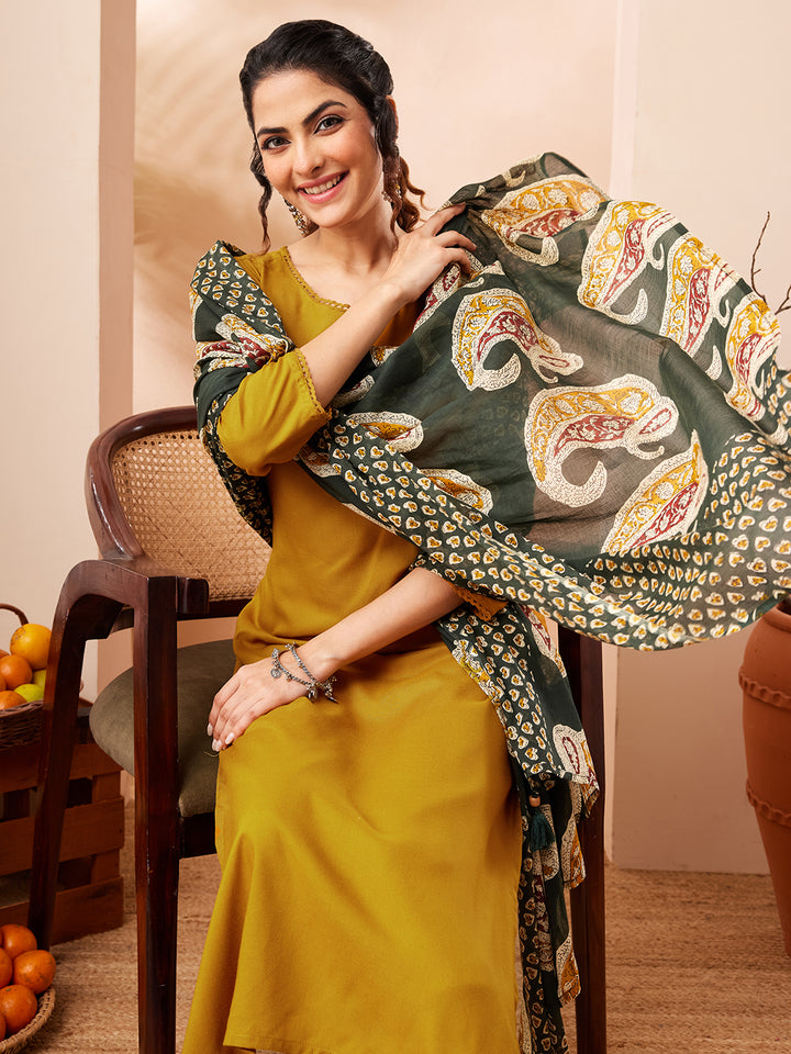 Yellow 3-Piece Kurta Set